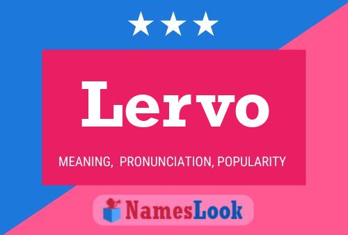 Lervo Name Poster