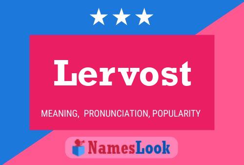 Lervost Name Poster