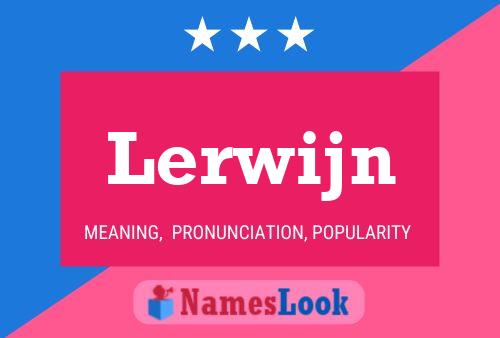 Lerwijn Name Poster