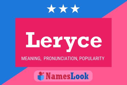 Leryce Name Poster