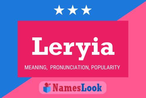 Leryia Name Poster