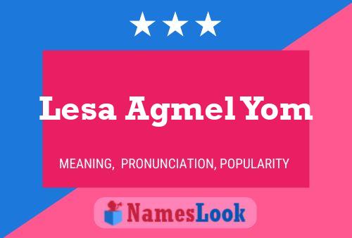 Lesa Agmel Yom Name Poster