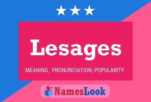 Lesages Name Poster