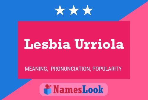 Lesbia Urriola Name Poster