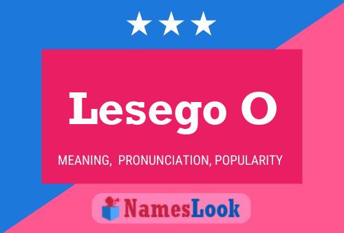 Lesego O Name Poster