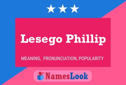 Lesego Phillip Name Poster