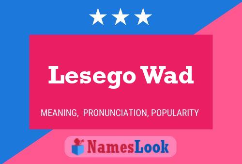 Lesego Wad Name Poster