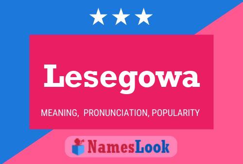 Lesegowa Name Poster