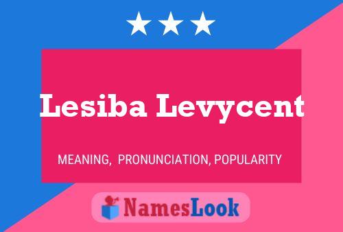 Lesiba Levycent Name Poster