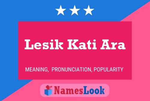 Lesik Kati Ara Name Poster