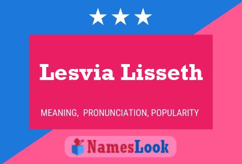 Lesvia Lisseth Name Poster