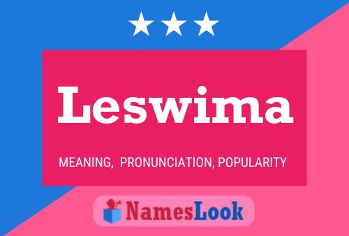 Leswima Name Poster