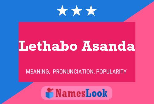 Lethabo Asanda Name Poster