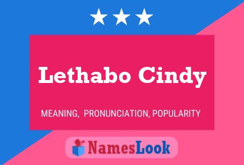 Lethabo Cindy Name Poster