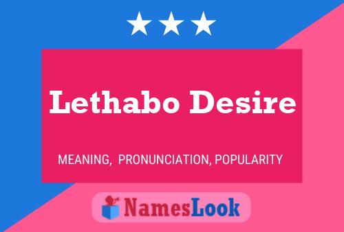 Lethabo Desire Name Poster