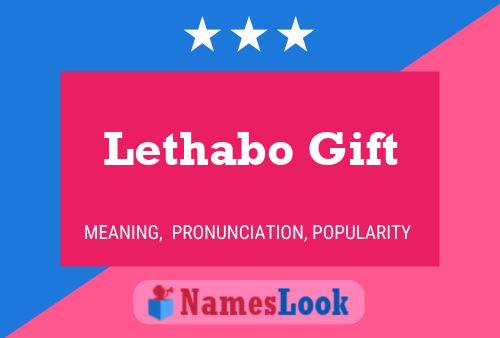 Lethabo Gift Name Poster