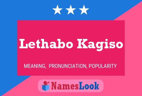 Lethabo Kagiso Name Poster