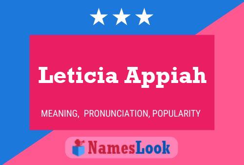 Leticia Appiah Name Poster