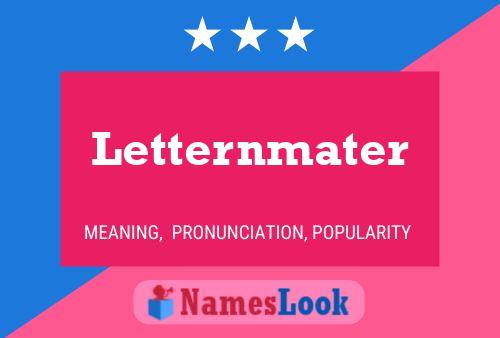 Letternmater Name Poster