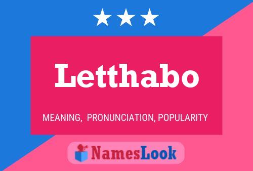 Letthabo Name Poster