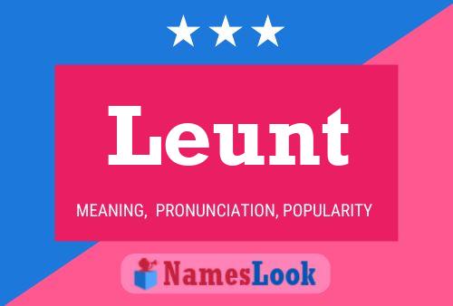 Leunt Name Poster