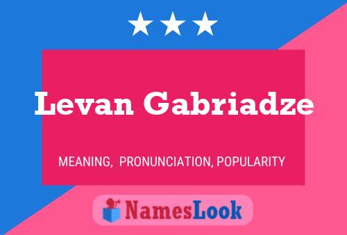 Levan Gabriadze Name Poster