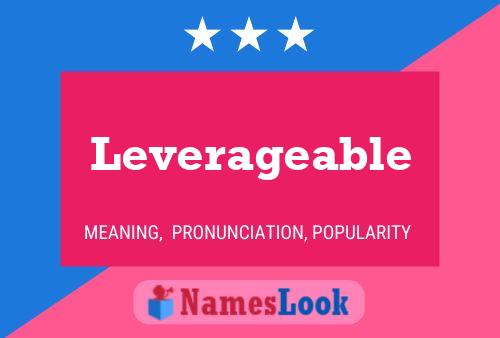 Leverageable Name Poster