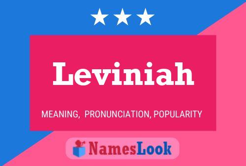 Leviniah Name Poster