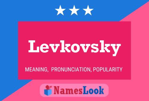 Levkovsky Name Poster