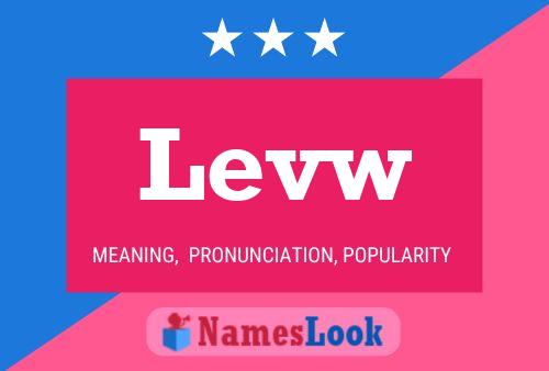 Levw Name Poster