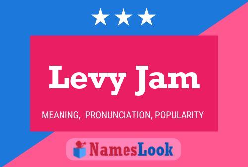 Levy Jam Name Poster