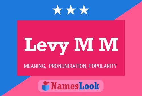 Levy M M Name Poster