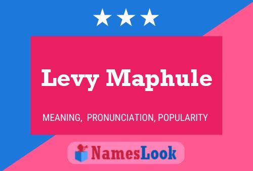 Levy Maphule Name Poster