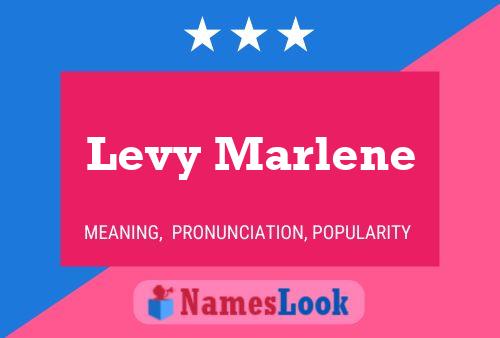 Levy Marlene Name Poster