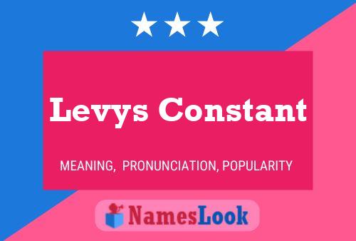 Levys Constant Name Poster