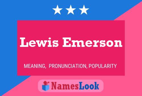 Lewis Emerson Name Poster