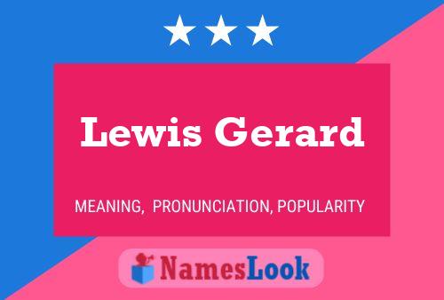 Lewis Gerard Name Poster