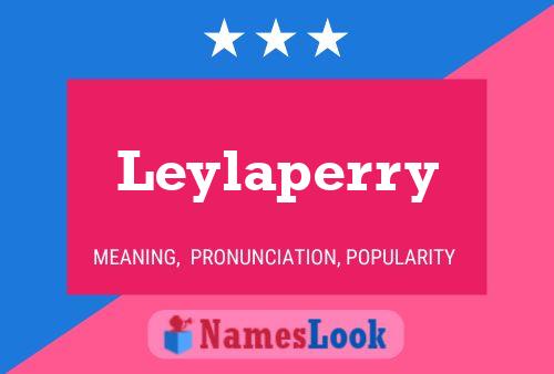 Leylaperry Name Poster