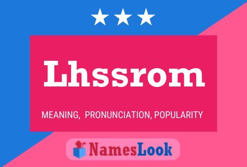 Lhssrom Name Poster