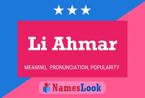 Li Ahmar Name Poster