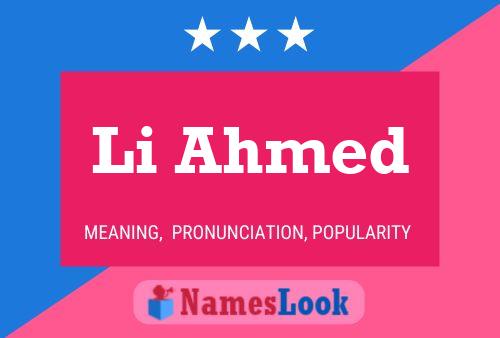 Li Ahmed Name Poster