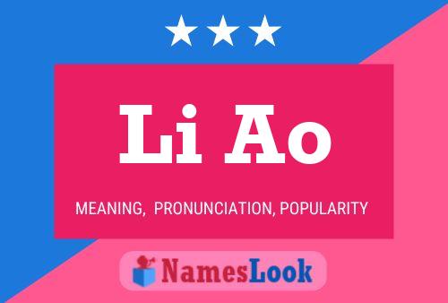 Li Ao Name Poster