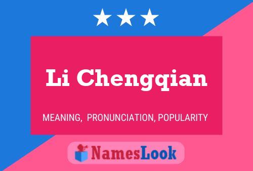 Li Chengqian Name Poster