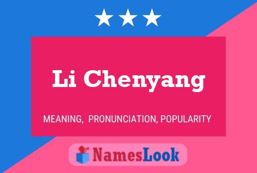 Li Chenyang Name Poster