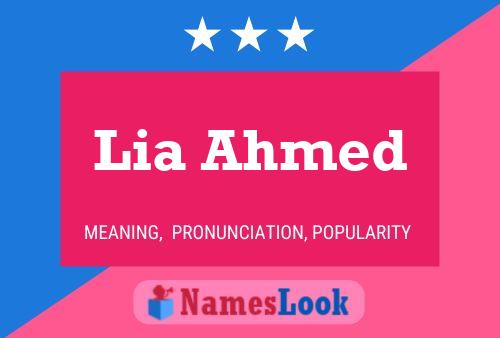 Lia Ahmed Name Poster