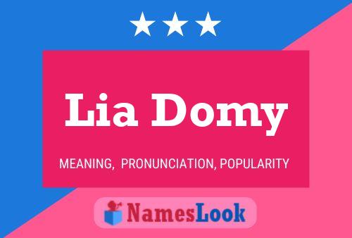 Lia Domy Name Poster