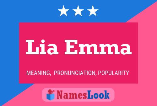 Lia Emma Name Poster