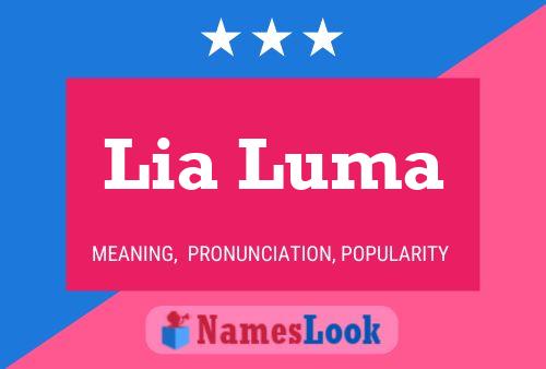 Lia Luma Name Poster