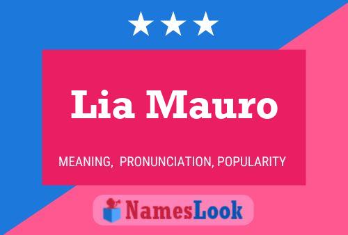 Lia Mauro Name Poster