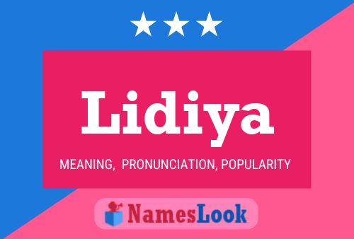 Lidiya Name Poster